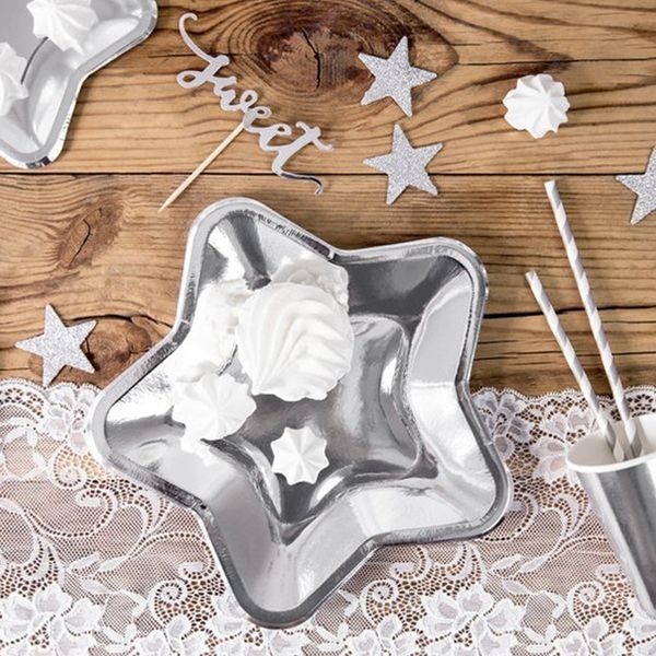 10pcs gold/silver foil paper star plates irregular polygon pentagram party dessert dishes kids birthday wedding supplies other event party
10pcs gold/silver foil paper star plates irregular polygon pentagram party dessert dishes kids birthday wedding supplies other event party