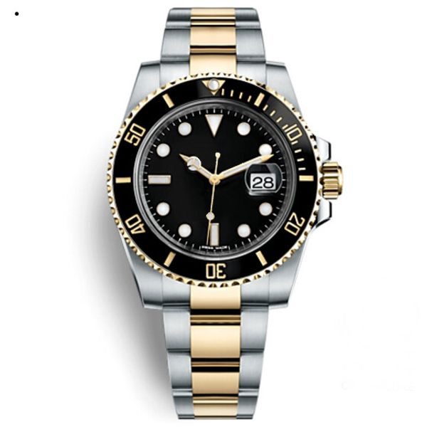New Two Tone Black Watch Adjustable Strap Clasp Ceramic Bezel Mens Glide Lock Strap Automatic Watch Sports Watches Self-wind Wristwatches
New Two Tone Black Watch Adjustable Strap Clasp Ceramic Bezel Mens Glide Lock Strap Automatic Watch Sports Watches Self-wind Wristwatches