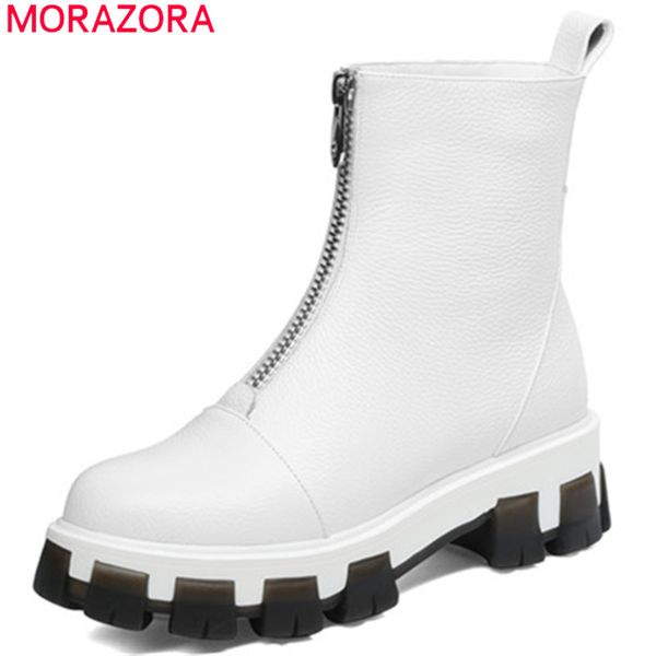 morazora 2020 flat platform shoes women genuine leather ankle boots zipper round toe autumn winter boots woman punk shoes, Black
morazora 2020 flat platform shoes women genuine leather ankle boots zipper round toe autumn winter boots woman punk shoes, Black
