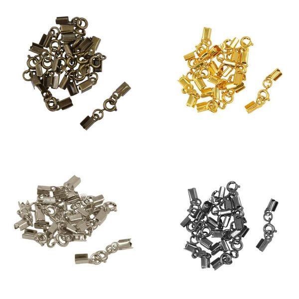 48pcs spring jewelry clasps metal clips cord crimp antique handmade vintage, Blue;slivery 
48pcs spring jewelry clasps metal clips cord crimp antique handmade vintage, Blue;slivery