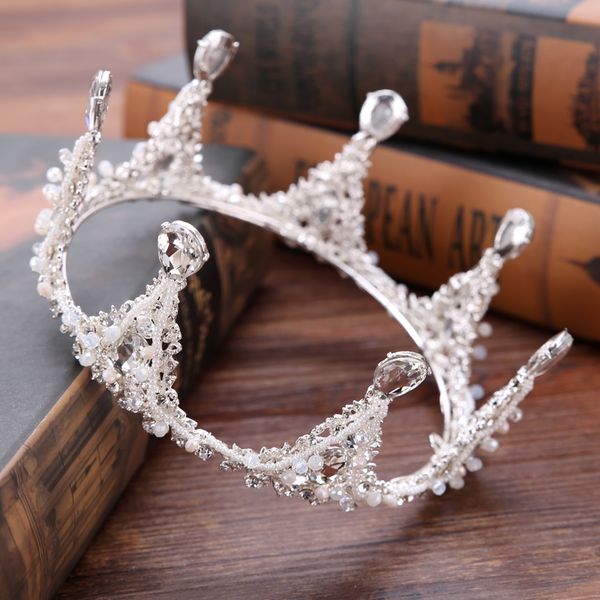 crystal queen diadem tiara hair accessories headpieces for women's hair for wedding pearl rhinestone round bride crown, White;golden
crystal queen diadem tiara hair accessories headpieces for women's hair for wedding pearl rhinestone round bride crown, White;golden