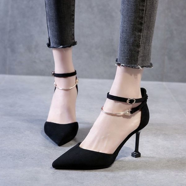 fashion women high heel comfortable flock buckle footwear sweet elegant pumps female sandals party wedding shoes y21-86, Black
fashion women high heel comfortable flock buckle footwear sweet elegant pumps female sandals party wedding shoes y21-86, Black