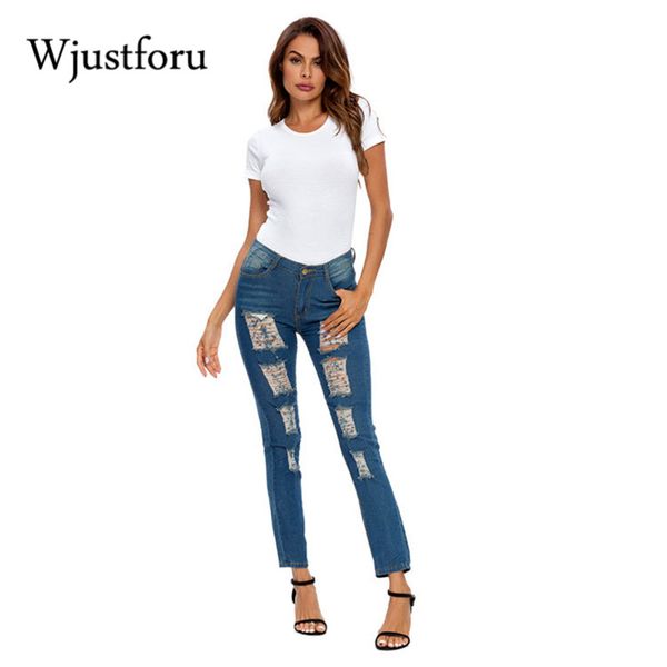 women's jeans wjustforu bodycon slim hole denim pencil pants for women casual mid waist dark blue and light high quality
women's jeans wjustforu bodycon slim hole denim pencil pants for women casual mid waist dark blue and light high quality