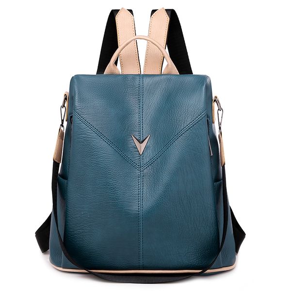 women's backpack female pu leather backpack shoulder bag anti theft softback urban fashion backpacks for girls blue
women's backpack female pu leather backpack shoulder bag anti theft softback urban fashion backpacks for girls blue
