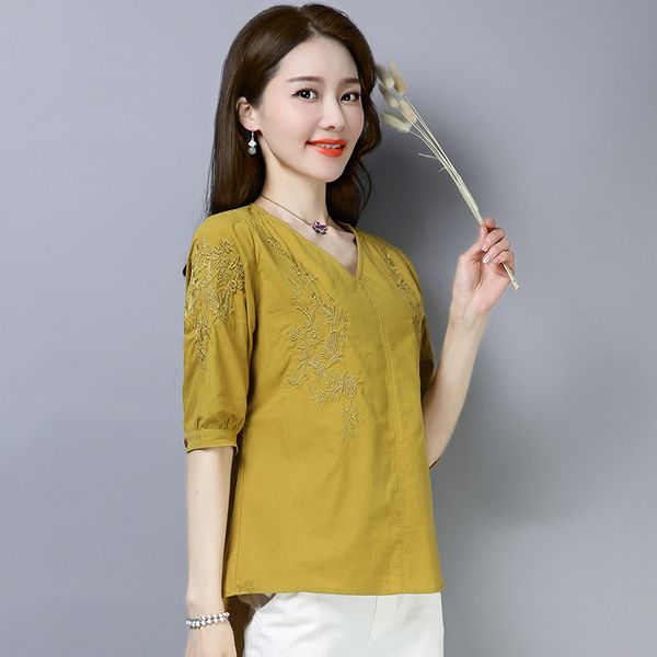 2019 traditional chinese shirt cotton chinese style linen retro folk clothing embroidery blouses women female daily top, Red
2019 traditional chinese shirt cotton chinese style linen retro folk clothing embroidery blouses women female daily top, Red
