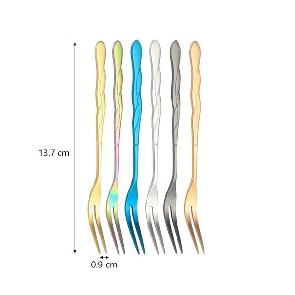 10pcs stainless steel fruit picks two prongs dessert fork salad forks party supplies for l ktv bar (silver
10pcs stainless steel fruit picks two prongs dessert fork salad forks party supplies for l ktv bar (silver