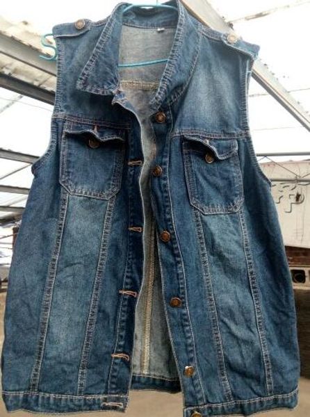 fashion women long denim vest single breasted veste slim girls frayed turn -down collar tank plus size 2xl, Black;white
fashion women long denim vest single breasted veste slim girls frayed turn -down collar tank plus size 2xl, Black;white