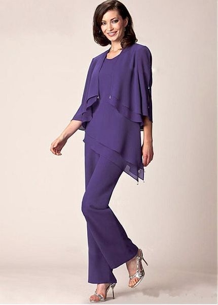 purple mother of the bride suits for wedding party jewel neck chiffon wedding guest dress plus size formal wear, Black;red
purple mother of the bride suits for wedding party jewel neck chiffon wedding guest dress plus size formal wear, Black;red