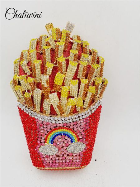french fries chips clutch women crystal evening bag diamond wedding handbag bridal purse
french fries chips clutch women crystal evening bag diamond wedding handbag bridal purse