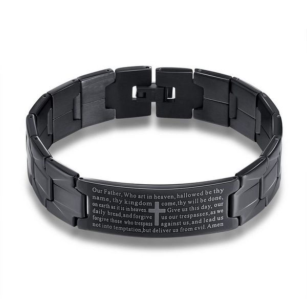 bible fashion cross titanium steel jewelry europe and america men and women black stainless steel bracelet
bible fashion cross titanium steel jewelry europe and america men and women black stainless steel bracelet