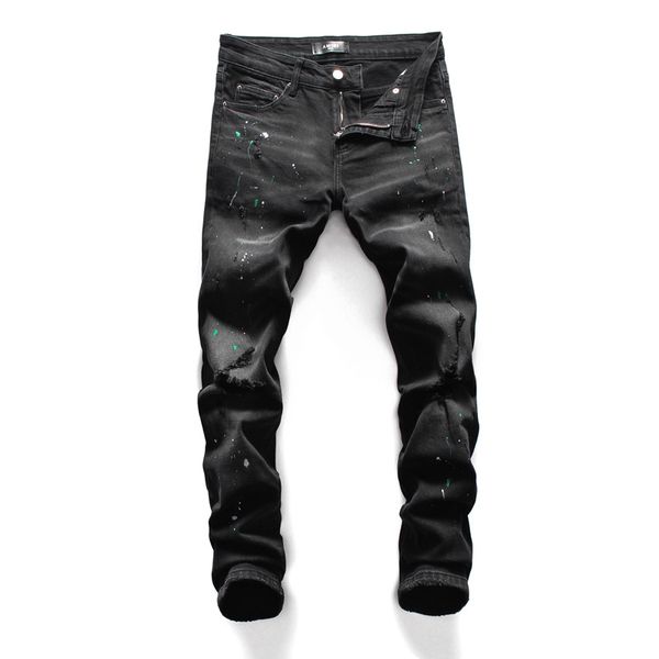 2020 fashion trend high street holes men's jeans black slim micro-elastic trousers paint hip-hop jeans men size 28-36, Blue
2020 fashion trend high street holes men's jeans black slim micro-elastic trousers paint hip-hop jeans men size 28-36, Blue