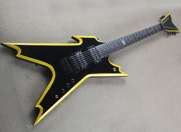 7 strings black electric guitar with white/red binding,ebony fingerboard,can be customized as request
7 strings black electric guitar with white/red binding,ebony fingerboard,can be customized as request