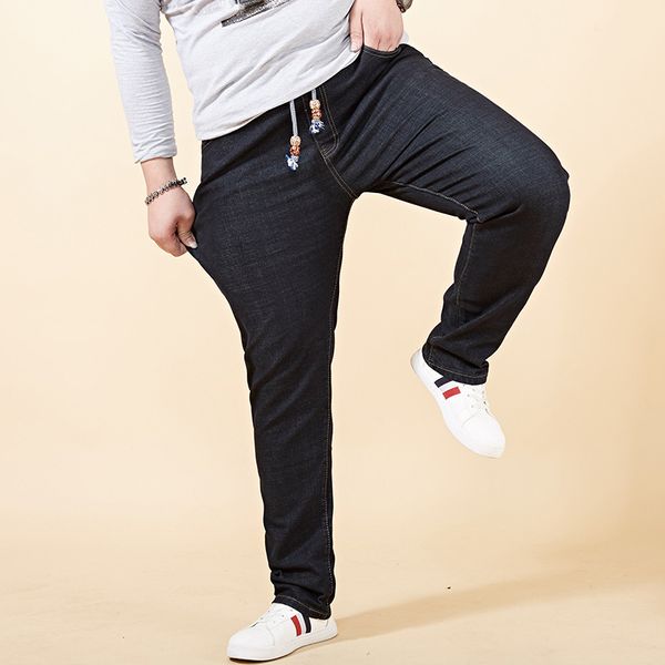 mens elastic waist super large fashion casual loose black jeans drawstring brand long pants size 28-33 34 36 38 40 42 44 46 48, Blue
mens elastic waist super large fashion casual loose black jeans drawstring brand long pants size 28-33 34 36 38 40 42 44 46 48, Blue