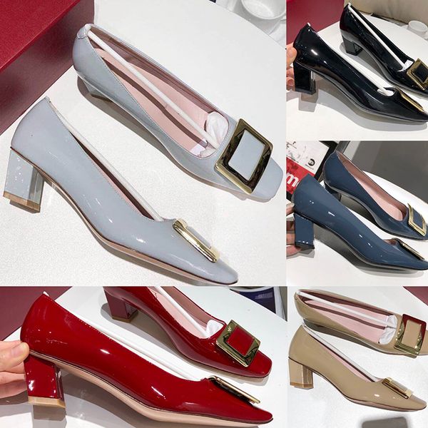 fashion womens shoes high heels 4.5cm schuhe with metal hi-q soft patent leather square buckle leather soles office bridal wedding shoes, Black
fashion womens shoes high heels 4.5cm schuhe with metal hi-q soft patent leather square buckle leather soles office bridal wedding shoes, Black