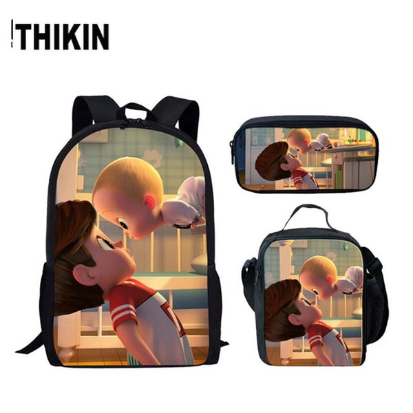 thikin cartoon boss baby 3d school backpacks school bags for teenagers girls 3pcs/set children casual bookbags lapbag custom
thikin cartoon boss baby 3d school backpacks school bags for teenagers girls 3pcs/set children casual bookbags lapbag custom
