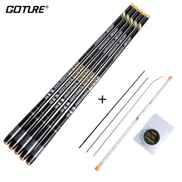 goture goldlite fishing rod carbon fiber 2/8 power 3.6m-7.2m telescopic stream rod with float+ rig for cap fishing hand pole
goture goldlite fishing rod carbon fiber 2/8 power 3.6m-7.2m telescopic stream rod with float+ rig for cap fishing hand pole