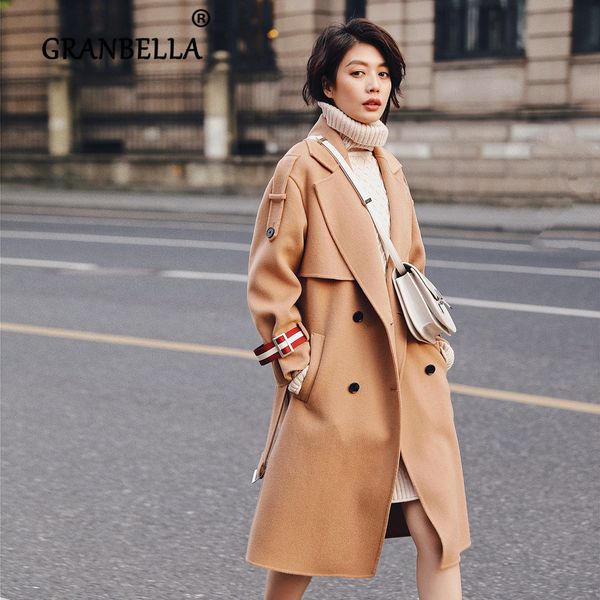 new arrival 2018 classic robe style belted long handmade double faced wool cashmere coat women, Black
new arrival 2018 classic robe style belted long handmade double faced wool cashmere coat women, Black
