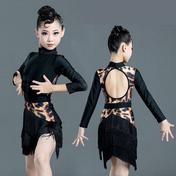 latin dance dress girls jumpsuit fringe skirt swing tassel clothing kids leopard dress performance suit rumba dance costume 3428, Black;red
latin dance dress girls jumpsuit fringe skirt swing tassel clothing kids leopard dress performance suit rumba dance costume 3428, Black;red