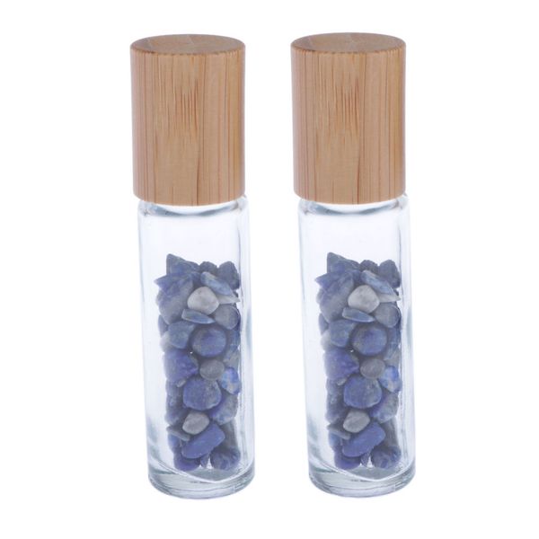 2 pieces 10 ml roller balls for essential oils - small empty glass roller bottles with & gemstone chips inside
2 pieces 10 ml roller balls for essential oils - small empty glass roller bottles with & gemstone chips inside