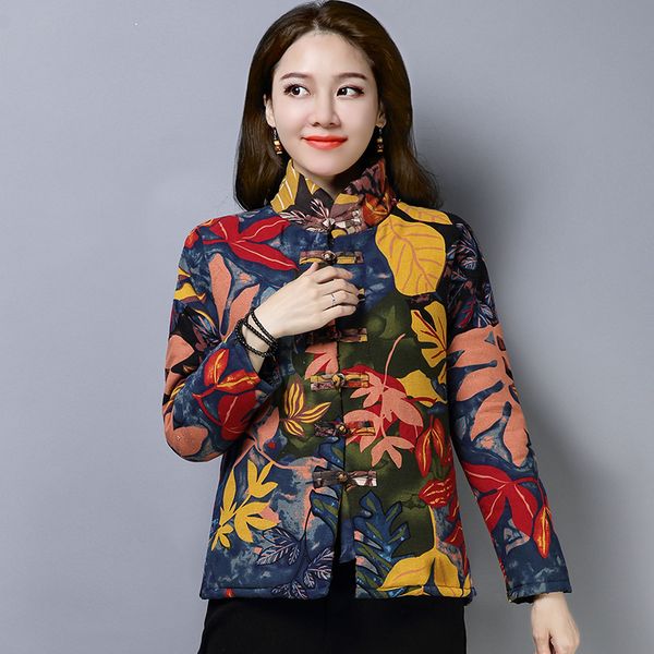 women winter chinese vintage cotton & linen thicker jacket 2019 new spring retro large size coat plus size, Black
women winter chinese vintage cotton & linen thicker jacket 2019 new spring retro large size coat plus size, Black