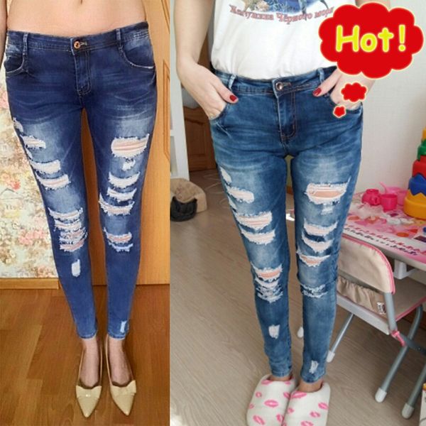new boutique stretch cotton boyfriend pencil jeans ripped distressed slim denim jeans hole pencil trousers g3p7, Blue
new boutique stretch cotton boyfriend pencil jeans ripped distressed slim denim jeans hole pencil trousers g3p7, Blue
