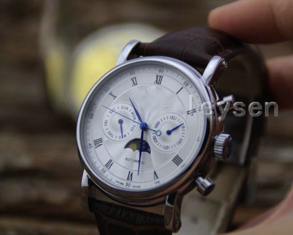 blackleather luxury fashion pp mechanical mens designer stainless steel automatic movement watch sports mens self-wind wristwatches, Slivery;brown
blackleather luxury fashion pp mechanical mens designer stainless steel automatic movement watch sports mens self-wind wristwatches, Slivery;brown