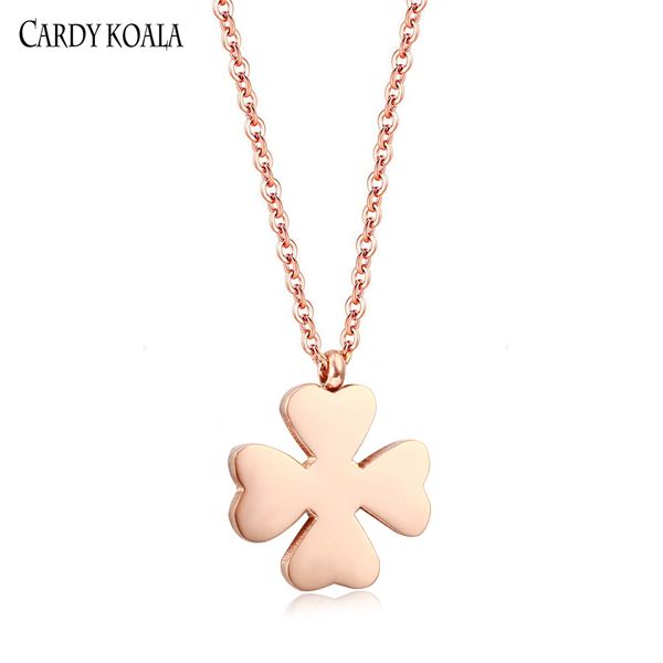 stainless steel women jewelry rose gold lucky four-leaf clover necklaces birthday wedding gifts, Silver
stainless steel women jewelry rose gold lucky four-leaf clover necklaces birthday wedding gifts, Silver