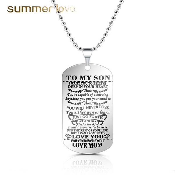 stainless steel to my daughter & son necklace dog tag military air force navy coast men necklace ball chain gift for families, Silver
stainless steel to my daughter & son necklace dog tag military air force navy coast men necklace ball chain gift for families, Silver