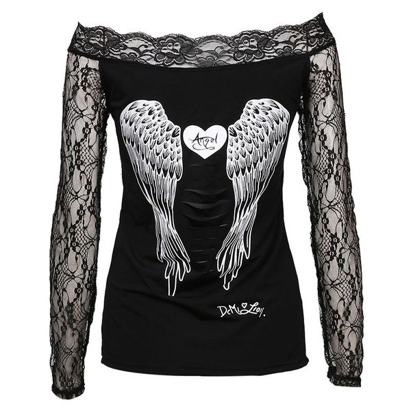 blouse women blouses women angel wings 100% cotton back printing long sleeve loose shirt casual lace off shoulder blouse cotton, White
blouse women blouses women angel wings 100% cotton back printing long sleeve loose shirt casual lace off shoulder blouse cotton, White