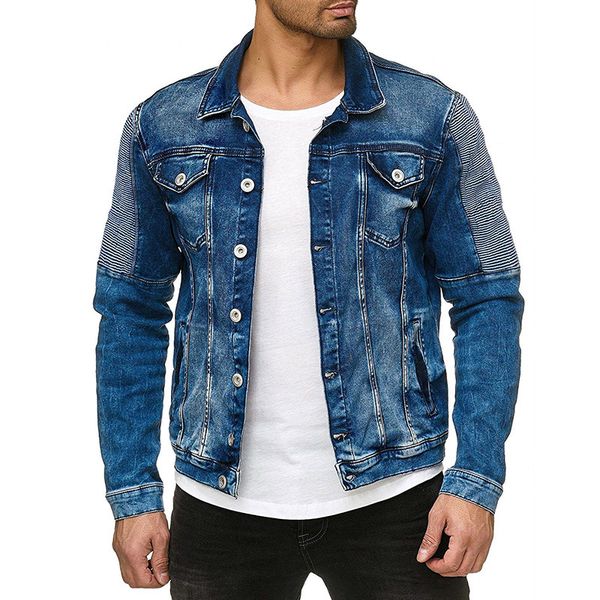 men with holes denim long sleeve ouma pleated fashion men denim jacket d896, Black;brown
men with holes denim long sleeve ouma pleated fashion men denim jacket d896, Black;brown