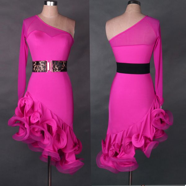 latin dance dress women single sleeve slim big swing dance dress latin competition clothing send the belt holiday costume, Black;red
latin dance dress women single sleeve slim big swing dance dress latin competition clothing send the belt holiday costume, Black;red
