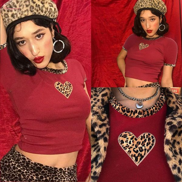 new women girls fashion casual spring leopard print heart t shirt red tight short sleeve t shirt clubwear, White
new women girls fashion casual spring leopard print heart t shirt red tight short sleeve t shirt clubwear, White