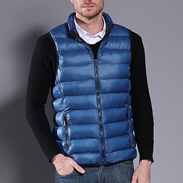 sfit winter men duck down vest ultralight sleeveless vest jacket fashion stand collar men large size loose warm coat male, Gray;blue
sfit winter men duck down vest ultralight sleeveless vest jacket fashion stand collar men large size loose warm coat male, Gray;blue