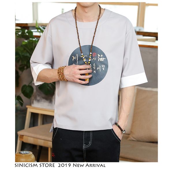 sinicism store men casual chinese style tshirt streewear 2019 print harajuku t-shirts mens black oversize male clothes summer, White;black
sinicism store men casual chinese style tshirt streewear 2019 print harajuku t-shirts mens black oversize male clothes summer, White;black