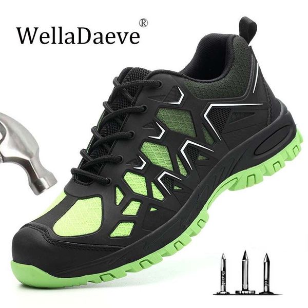 men's safety work shoes casual breathable outdoor sneakers steel toe footwear puncture-proof indestructible ankle boots for men, Black
men's safety work shoes casual breathable outdoor sneakers steel toe footwear puncture-proof indestructible ankle boots for men, Black