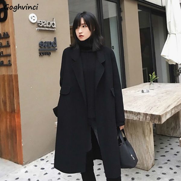 long wool women korean coat slim warm womens open stitch elegant ladies clothes blends casual black coats
long wool women korean coat slim warm womens open stitch elegant ladies clothes blends casual black coats
