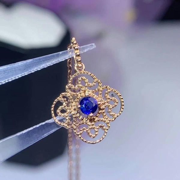 shilovem 18k yellow gold real natural sapphire gemstone pendants plant necklace women fine new christmas gift dz008l, Silver
shilovem 18k yellow gold real natural sapphire gemstone pendants plant necklace women fine new christmas gift dz008l, Silver
