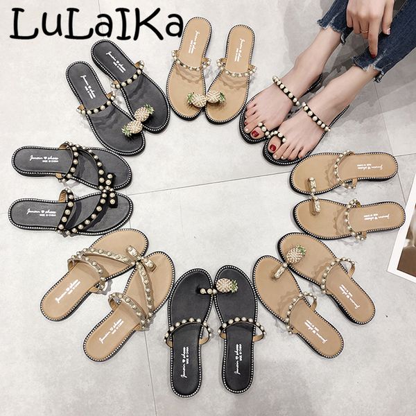 lulaika 2019 fashion pearl pineapple slippers wild ladies outdoor non-slip wear flat sand drag simple summer beach casual shoes, Black
lulaika 2019 fashion pearl pineapple slippers wild ladies outdoor non-slip wear flat sand drag simple summer beach casual shoes, Black