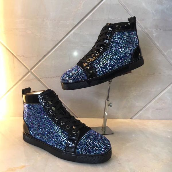 spikes &strass high red bottom sneakers women men casual flat casual brands red sole autumn winter party wedding dress, Black
spikes &strass high red bottom sneakers women men casual flat casual brands red sole autumn winter party wedding dress, Black