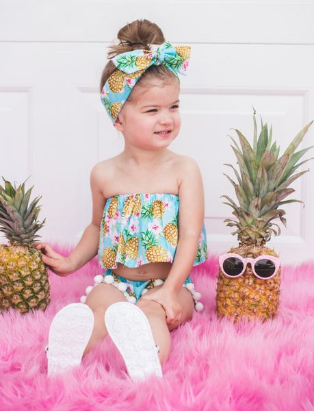 2019 brand newborn infant baby girls pineapple cute tassels off shoulder crop pp shorts 3pcs set holiday baby clothing, White
2019 brand newborn infant baby girls pineapple cute tassels off shoulder crop pp shorts 3pcs set holiday baby clothing, White