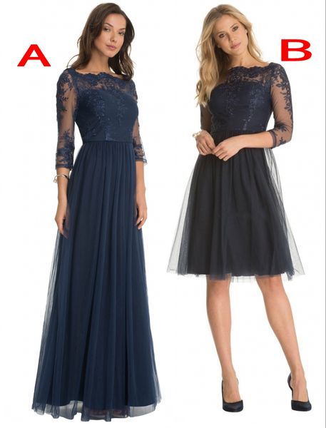 custom made nay blue short tulle a-line 3/4 sleeve sheer lace mother of the bride dresses knee-length wedding bridesmaid prom dresses, Black;red
custom made nay blue short tulle a-line 3/4 sleeve sheer lace mother of the bride dresses knee-length wedding bridesmaid prom dresses, Black;red