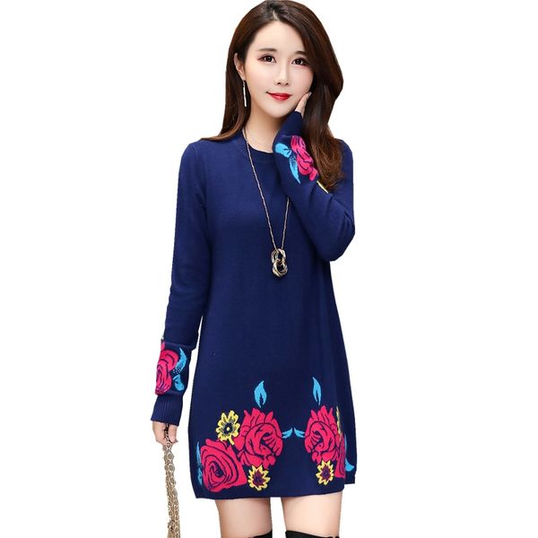 2019 new women sweater pullover autumn winter clothes o-neck embroidery knitted cashmere sweater slim large size female, White;black
2019 new women sweater pullover autumn winter clothes o-neck embroidery knitted cashmere sweater slim large size female, White;black
