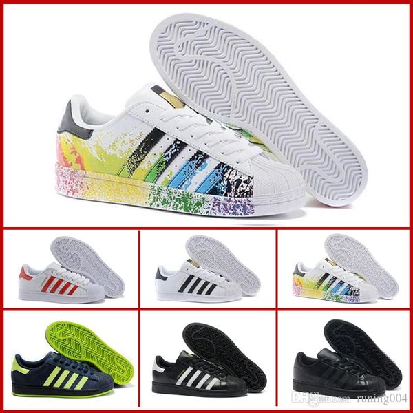 2019 superstar white black pink blue gold superstars 80s pride sneakers super star women men sport casual shoes size 36-45
2019 superstar white black pink blue gold superstars 80s pride sneakers super star women men sport casual shoes size 36-45