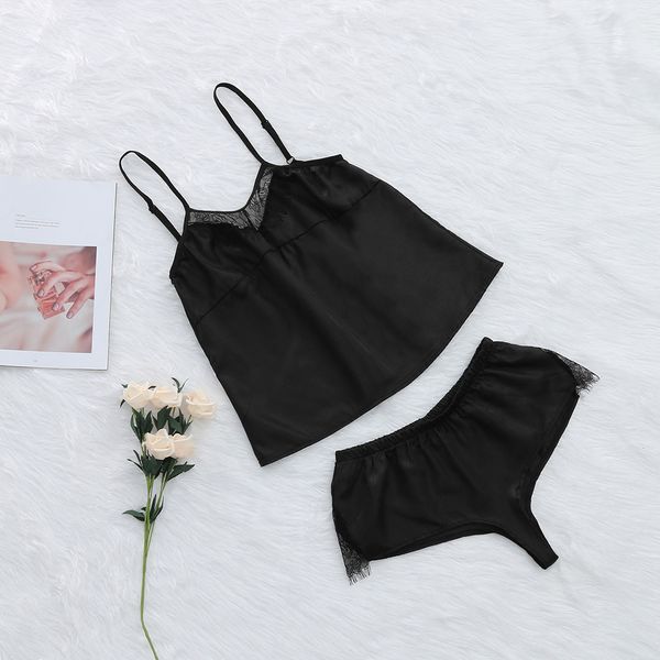 women lace lingerie camis set solid black color babydoll g-string underwear plus size ladies nightwear 2pc set /pt, Blue;gray
women lace lingerie camis set solid black color babydoll g-string underwear plus size ladies nightwear 2pc set /pt, Blue;gray