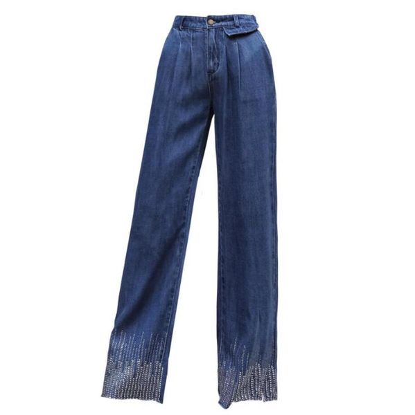 2020 spring summer thin section fashion wild women's straight jeans high wiast loose denim pants female r325, Blue
2020 spring summer thin section fashion wild women's straight jeans high wiast loose denim pants female r325, Blue