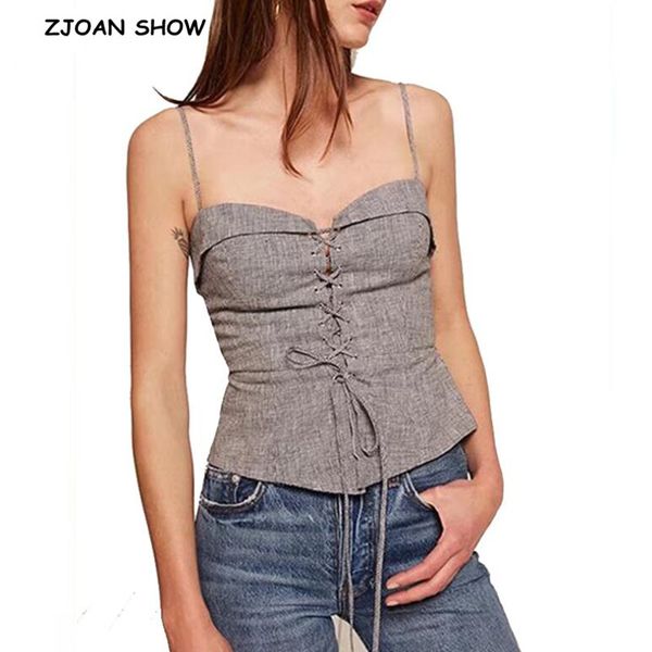 plaid print lacing up camisole tank strap backless zipper casual cropped women black striped print skinny cami, White
plaid print lacing up camisole tank strap backless zipper casual cropped women black striped print skinny cami, White