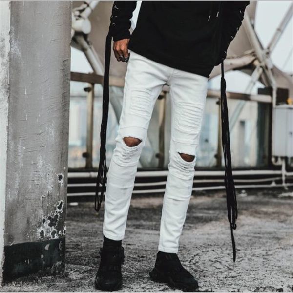 new style men jeans white denim ripped jeans for men 100% cotton knees holes fashion #y820, Blue
new style men jeans white denim ripped jeans for men 100% cotton knees holes fashion #y820, Blue