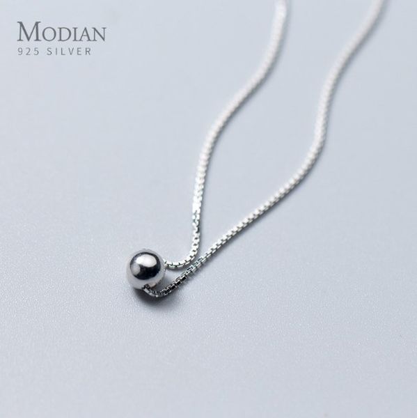 modian trendy tiny simple bead necklace pendant new sale 100% 925 sterling silver round jewelry for women & girls party gift
modian trendy tiny simple bead necklace pendant new sale 100% 925 sterling silver round jewelry for women & girls party gift
