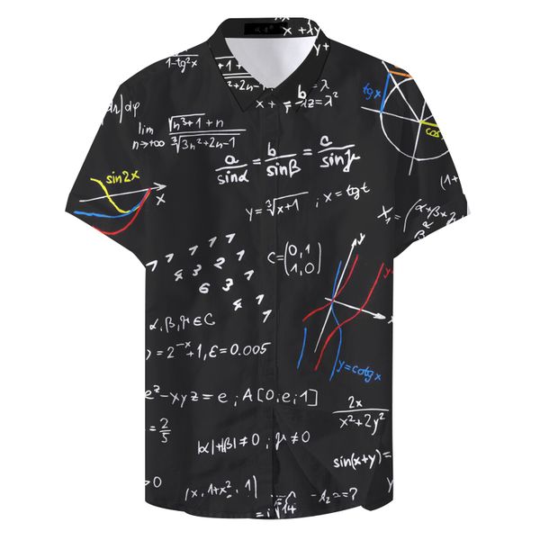 2019 summer man clothing fashion short sleeve printed casual shirt, White;black 
2019 summer man clothing fashion short sleeve printed casual shirt, White;black