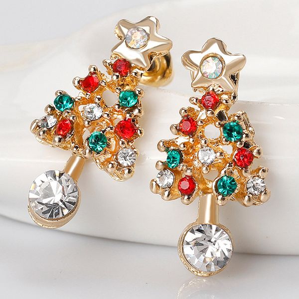 forseven new fashion women girl cute shining crystal christmas tree shape drop stud pendant earrings xmas gift mujer 2019, Silver
forseven new fashion women girl cute shining crystal christmas tree shape drop stud pendant earrings xmas gift mujer 2019, Silver